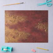 Waterverf Bourgondië en faux gouden ornamenten Tissuepapier (Craft)