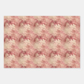  waterverf Bourgondië en gouden damast Inpakpapier Vel (Voorkant 3)