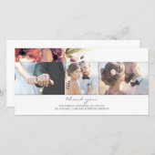 Waterverf Bourgondië Flower Foto Bruiloft Dank u Bedankkaart (Voorkant / Achterkant)