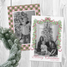 Waterverf Bourgondië Kerst Garland Foto
