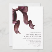 Waterverf Bourgondische boog bloemenbruiloft Kaart