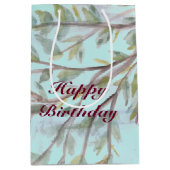 Waterverf Bourgondische kunstpatroon Medium Cadeauzakje (Voorkant)