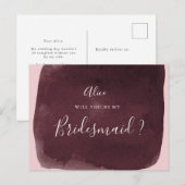 waterverf Bourgondische wasbeurs uitnodiging (Voorkant / Achterkant)