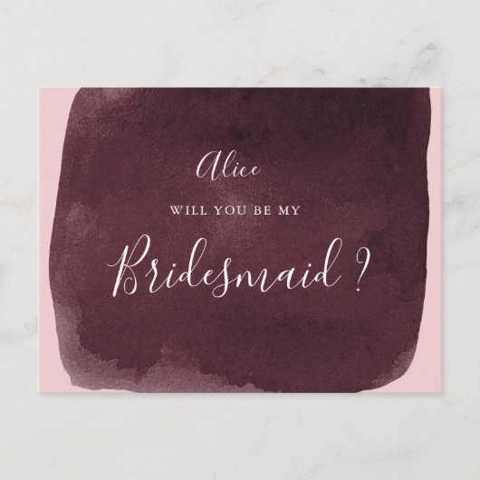 waterverf Bourgondische wasbeurs uitnodiging (Voorkant)