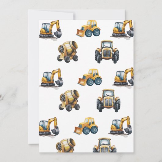 Waterverf Bouw 2e 3e 4e verjaardag Kaart (Achterkant)