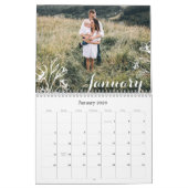 Waterverf Bouw Familie Foto Collage & Monogram Kalender (Jan 2026)