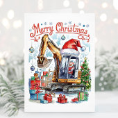 Waterverf Bouw Kerst Kaart