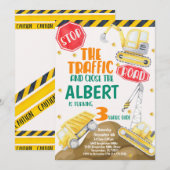 Waterverf Bouwnijverheid Aanuitnodiging Kaart (Voorkant / Achterkant)