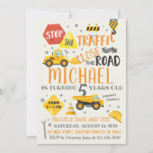 Waterverf Bouwnijverheid Aanuitnodiging Kaart (Voorkant)