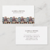 Waterverf bouwt Real Estate Agent Skyline Visitekaartje (Voorkant / Achterkant)