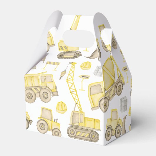 Waterverf Bouwvoertuig Verjaardag Dank u Bedankdoosjes (Achterkant)