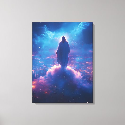 Waterverf boven de wereld – Goddelijke tegenwoordi Canvas Afdruk (Voorkant)