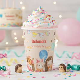 Waterverf boviene kinderen Birthday Papieren Bekers