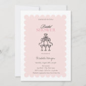 Waterverf Bow Champagne Glas Vrijgezellenfeest Kaart (Voorkant)