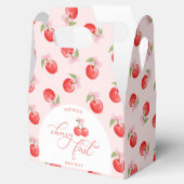 Waterverf Bow Cherry eerste 1e verjaardag Bedankdoosjes (Geopend)