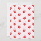 Waterverf Bow Cherry eerste 1e verjaardag Kaart (Achterkant)