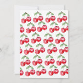 Waterverf Bow Cherry verjaardagsuitnodiging Kaart (Achterkant)