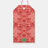 Waterverf Bow Mistletoe Christmas Cadeaulabel (Achterkant)