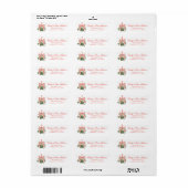 Waterverf Bow Mistletoe Christmas Return Adres Etiket (Full Sheet)