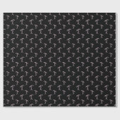 Waterverf Bow Pattern Black Wrapping Paper Roll Cadeaupapier (Vlak)