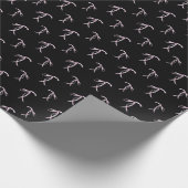 Waterverf Bow Pattern Black Wrapping Paper Roll Cadeaupapier (Hoek)
