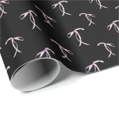 Waterverf Bow Pattern Black Wrapping Paper Roll Cadeaupapier (Rol Hoek)