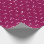 Waterverf Bow Pattern Roze Wrapping Paper Roll Cadeaupapier (Hoek)