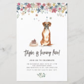 Waterverf Boxer Dog Birthday Party Invitation (Voorkant)