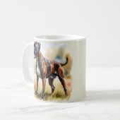 Waterverf Boxer Dog Koffiemok (Voorkant links)
