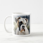 Waterverf Boxer Dog Koffiemok (Links)