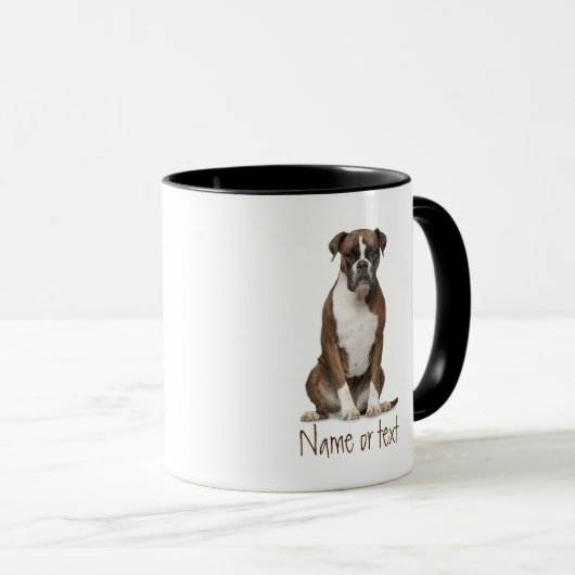 Waterverf Boxer Dog Pet Aangepaste Mok (Voorkant rechts)