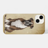 Waterverf Boxer Dog Pet Dierlijke Natuur iPhone Hoesje (Achterkant horizontaal)