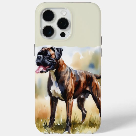 Waterverf Boxer Hond Case-Mate iPhone Case (Achterkant)