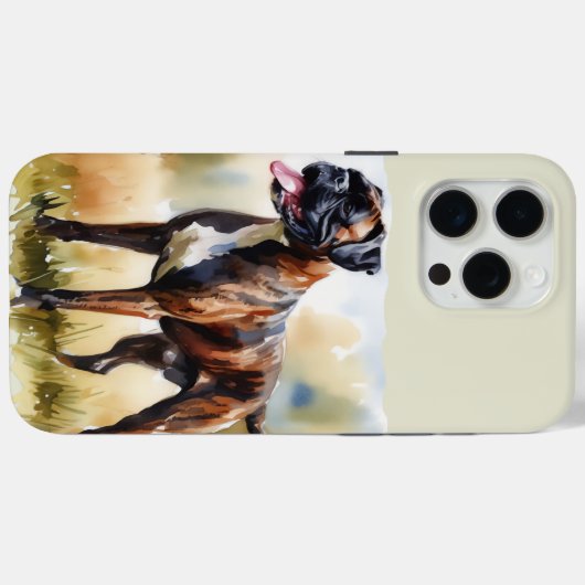 Waterverf Boxer Hond Case-Mate iPhone Case (Achterkant (horizontaal))