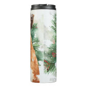 Waterverf Boxer Hondenportret Thermosbeker (Achterkant)