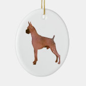 Waterverf Boxer Keramisch Ornament (Rechts)