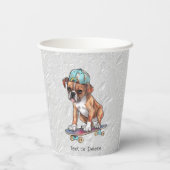 Waterverf Boxer papieren bekers (Achterkant)
