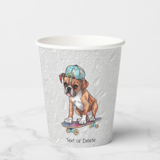 Waterverf Boxer papieren bekers (Achterkant)