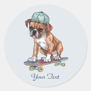 Waterverf Boxer Sticker