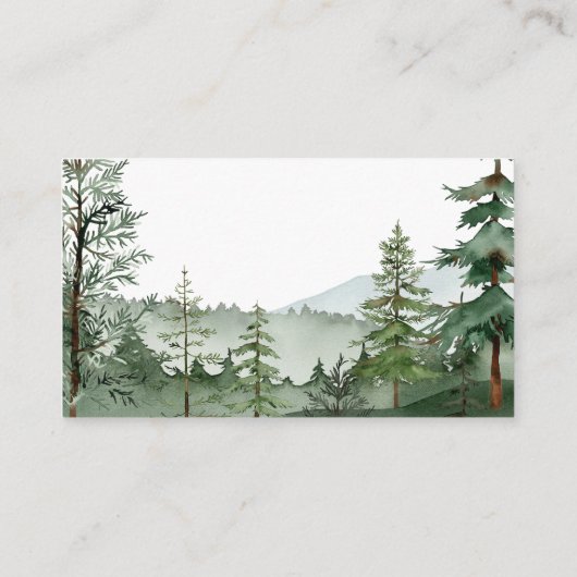 Waterverf Boy Adventure Begin baby shower luier Informatiekaartje (Achterkant)