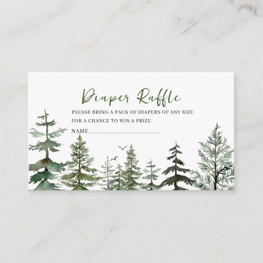 Waterverf Boy Adventure Begin baby shower luier Informatiekaartje (Voorkant)