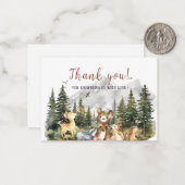 Waterverf Boy Adventure Begin Dank U Notitiekaartje (Voorkant / Achterkant in situ)