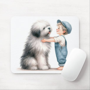 Waterverf Boy and His Dog Muismat