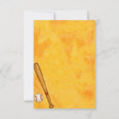 Waterverf Boy Baseball Verjaardagsfeest Kaart (Achterkant)