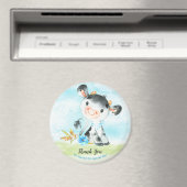 Waterverf Boy Cow Baby shower Boerderij Dank u Magneet (Insitu (Vaatwasser))