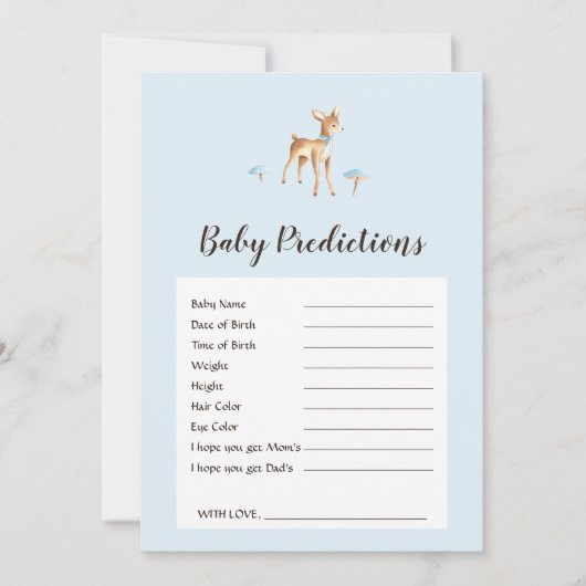 Waterverf Boy Deer Baby Predicted Game (Voorkant)