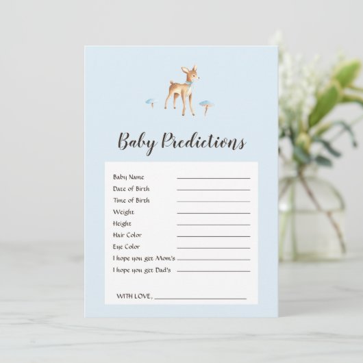 Waterverf Boy Deer Baby Predicted Game (Staand voorkant)