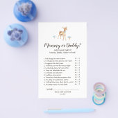 Waterverf Boy Deer op White Mouse of Dad Game Flyer (Enkel)