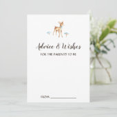 Waterverf Boy Deer op Witte Kaarten van het Advies (Staand voorkant)