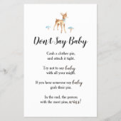 Waterverf Boy Deer over het witte "Baby"schoenspel Flyer (Voorkant)